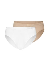 mey - Mini Slip / Unterhose 2er Pack Softball - Beige / schwarz