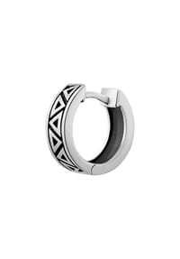 caї - Single Creole 925/- Sterling Silber - Silbergrau
