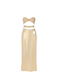 MODA MINX - Maxikleid Starfish mit tollen Cut-Outs - Gold