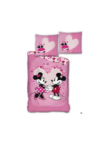 Disney - Bettwäsche-Set 140x200 cm Microfaser Bettbezug und 63x63cm Kissenbezug - Rosa 140X200+63X63CM