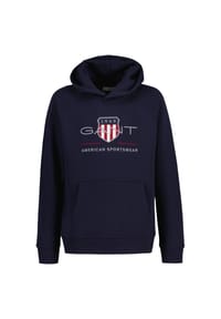 GANT - Kinder Sweatshirt - ARCHIVE SHIELD HOODIE, Kapuzen-Pullover, Logo, uni - Blau