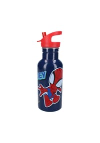 MARVEL - Kinder Trinkflasche 500 ml mit Strohhalm und Twist-off-Verschluss - Blau 22 x 7 x 7 cm