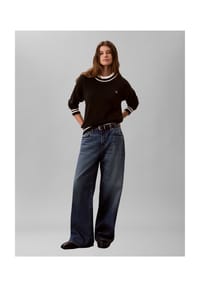 Calvin Klein Jeans - Pullover, Baumwolle, für Damen - UB1 BLACK