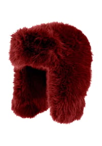 MANGUUN - Fliegermütze, Kunstfell, für Damen - RED