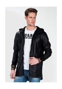 CIPO & BAXX® - Jacke im unifarbenen Look - BLACK