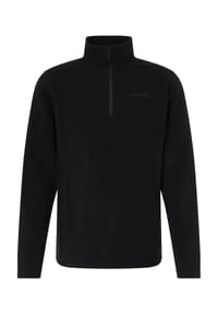 moorhead - Fleeceshirt "Joel", Stehkragen, Logo-Stickerei, für Herren - 19-3911 BLACK BEAU