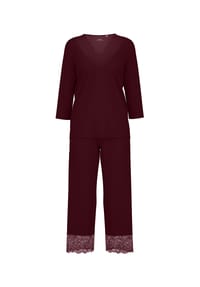 CALIDA - Damen 7/8-Pyjama Elegant Dreams - dark lapis blue