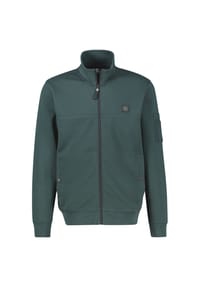 LERROS - Sportive Sweatjacke mit Stehkragen aus robustem Baumwollmix - CEDAR GREEN