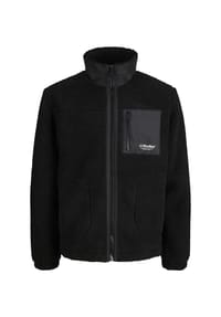 ORIGINALS by JACK & JONES - Fleecejacke Teddy, Stehkragen, für Herren - 178012 BLACK