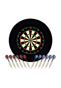 COFI - Sisal/Borsten-Dartscheibe mit Stapelfreiem Bullseye - Mehrfarbig OneSize