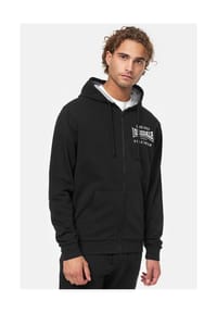LONSDALE™ - Herren Kapuzensweatjacke mit Reißverschluss normale Passform LINTMILL - Black/White/Grey