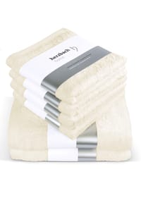 herzbach home Duschtücher Pura 6er Set, 550g/m², Premium-Qualität, 100% Baumwolle, einfarbig - Herzbach_Pura - Anthrazit