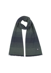 LERROS - Gefranster Schal in Pinstripe-Optik aus weicher Kunstfaser - CLASSIC NAVY