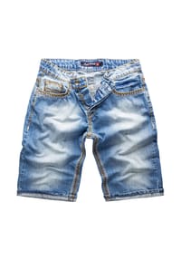 Rock Creek - Shorts Jeansshorts dicke Naht Regular Fit - Hellblau