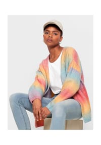 Witt - Strickjacke - mint-flieder-gemustert