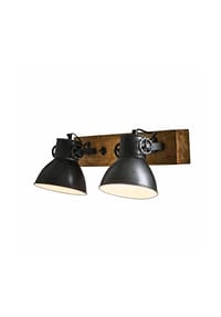 LOBERON - Wandlampe Périgné schwarz/braun - schwarz/braun