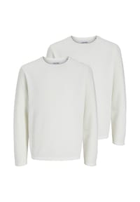 JACK & JONES - Pullover 2er Pack George - Cloud dancer