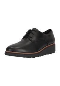 CLARKS® - Schnürschuhe Sharon Rae mit ultrabequemem OrthoLiteÂ® HybridÂ® Fußbett - 1216 Black Leather