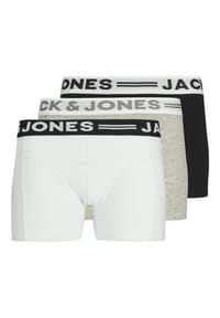 JACK & JONES - Boxershorts SENSE Unterhosen Dreierpack - mehrfarbig