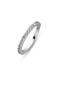 Fiocco JEWELRY - Trinity Ring Zirkonia weiß Brillantschliff , 925 Sterling Silber - gelbgold