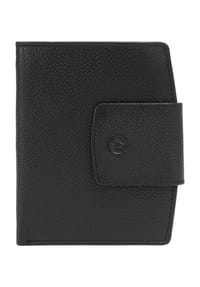 Esquire - Brieftasche, Leder, Druckknopf - SCHWARZ