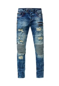 RUSTY NEAL® - Jeanshose MISATO im modischen Used-Look - Black Used