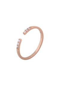 caї - Ring 925/- Sterling Silber 6 Zirkonia - rot
