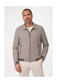 RICANO - Herren Windbreaker Jacke Miguel mit Hemdkragen - Schwarz