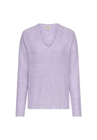 camel active - Strickpullover mit V-Ausschnitt - Flammenrot