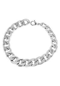 Adelia's - Herren Edelstahl Armband 25 cm silberfarben - silber