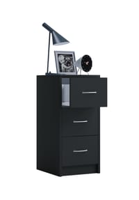 VCM. - Nachtschrank | Beistelltisch | Nachttisch | Maße ca. H. 65 x B. 33 x T. 35 cm - Boxal Maxi - Schwarz