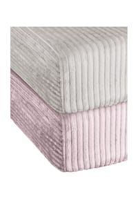 Aspero® - 2 Spannbettlaken aus Streifen-Flanell Parana - Dunkelgrau