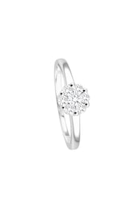 MONCARA - Damen Ring, 585er Weißgold, 7 Diamanten zus. ca. 0,40 Karat - Weißgold