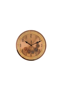 COFI - Wanduhr ø35x6 cm mit Zahnrädern - Industrial-Optik, ideal für - Rosegold 35 x 6 cm
