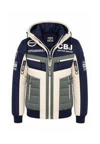 CIPO & BAXX® - Winterjacke CM234 mit Kapuze - NAVYBLUE-BEIGE
