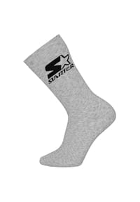 STARTER® - Unisex Socken, 3er Pack - Crew Socks, Logo, Baumwollmischung - Dunkelblau/Weiß/Grau