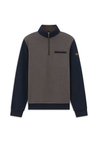 bugatti - Sweatshirt, Troyer, für Herren - 060 TAUPE