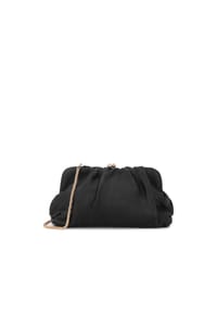 Kazar - Eine elegante schwarze Handtasche aus geknittertem Leder - Schwarz