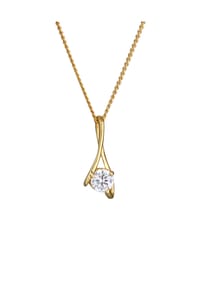 elli. PREMIUM - Halskette Zirkonia 585 Gelbgold - Gold