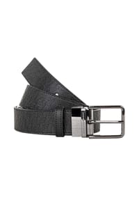 ARMANI EXCHANGE - Herren Gürtel - One Size, Allover-Logo-Prägung, Dornschließe - Schwarz/Anthrazit