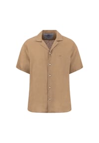 FYNCH-HATTON® - Freizeithemd, Body-Fit, Kurzarm, Reverskragen, Herren - 213  AFFOGATO