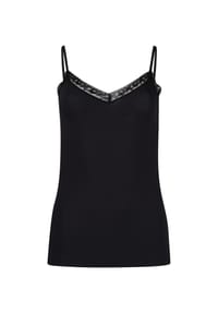 HUBER - Spaghettitop Soft Modal - black