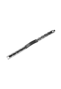 Adelia's Bold Style - Armband – Gliederarmband aus Edelstahl 19,5 cm - schwarz