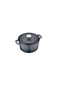 Berndes® - Schmortopf b.iron Bräter Rund, Gusseisen, Schwarz / Grau, Ø 20 cm - grün
