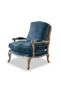 LOBERON - Sessel Corlay blau/braun - blau/braun