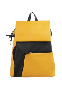 Cluty - City-Rucksack Echt Leder, Made In Italy - cognac