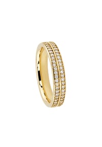 MONCARA - Damen Ring, 585er Gold, 48 Diamanten zus. ca. 0,40 Karat - Gelbgold