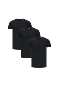 JACK & JONES - T-Shirt 3er Pack Basic - Black