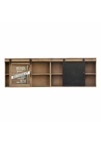 LOBERON - Hängeschrank 2er Set Oakland braun/schwarz - braun/schwarz