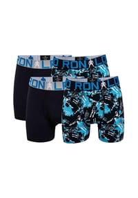 CR7 CRISTIANO RONALDO - Jungen Boxershorts, 4er Pack - Trunks, Cotton Stretch, Logobund - Schwarz
